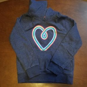 Cat and Jack Girls Rainbow Heart Hoodie